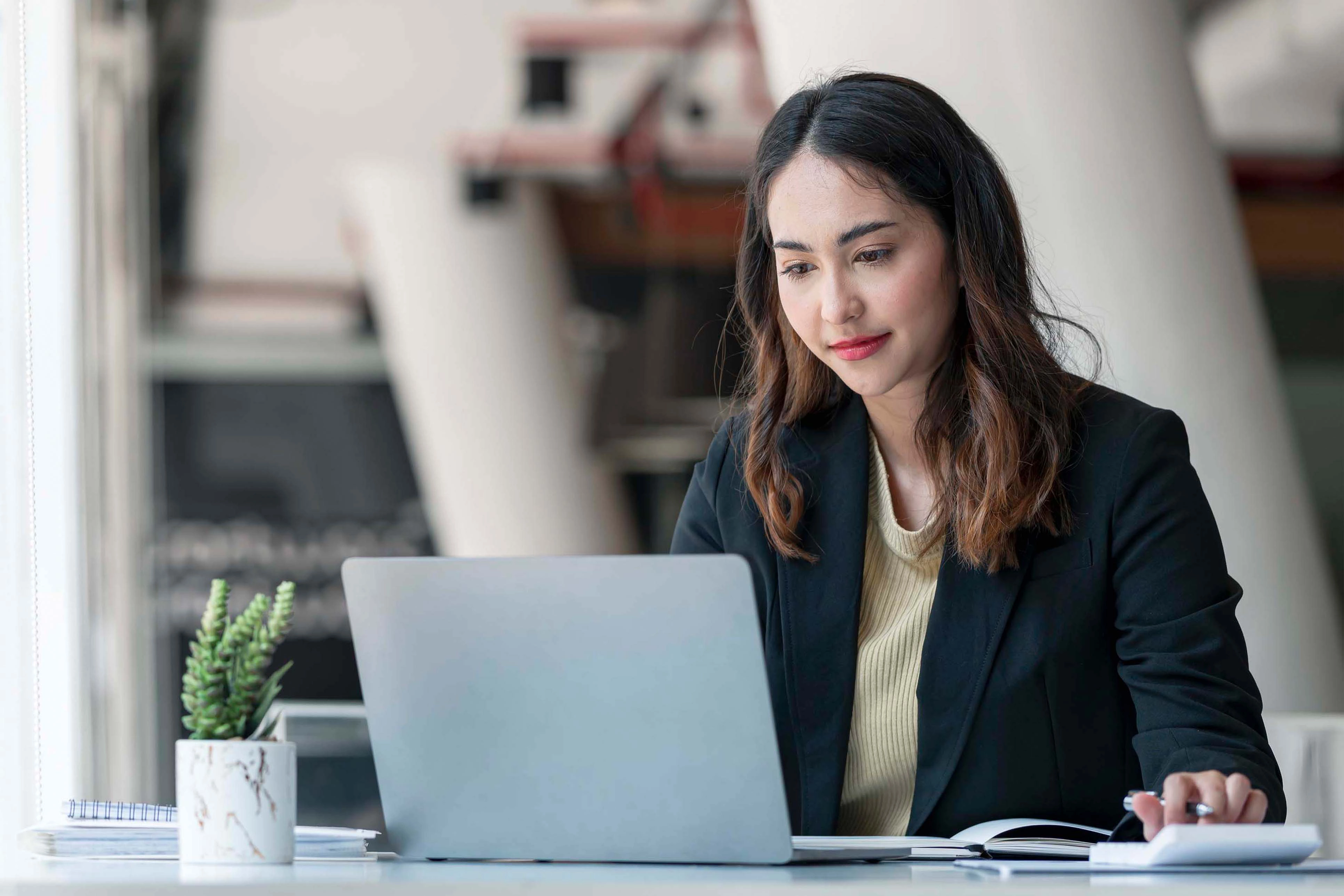 person working on laptop