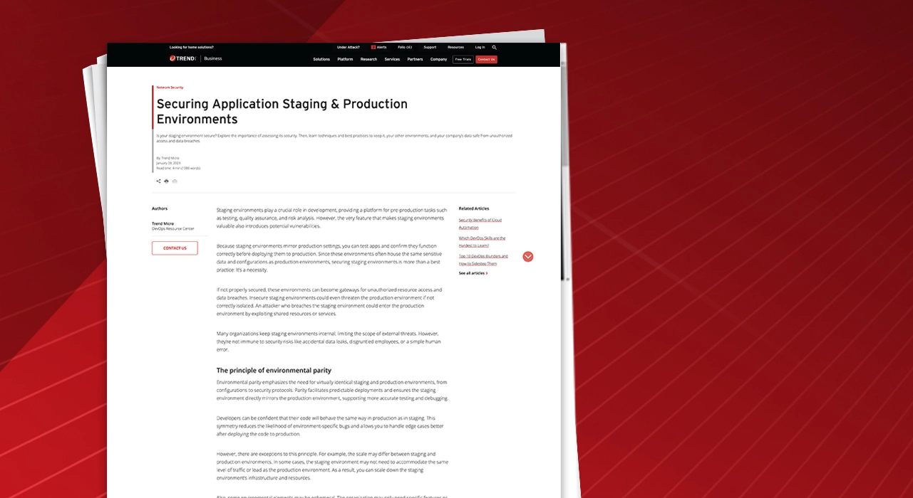 Securing Application Staging & Production Environments