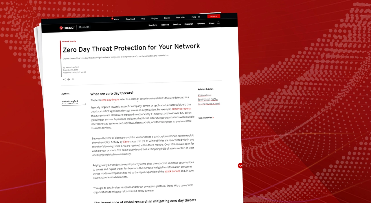 Zero Day Threat Protection for Your Network